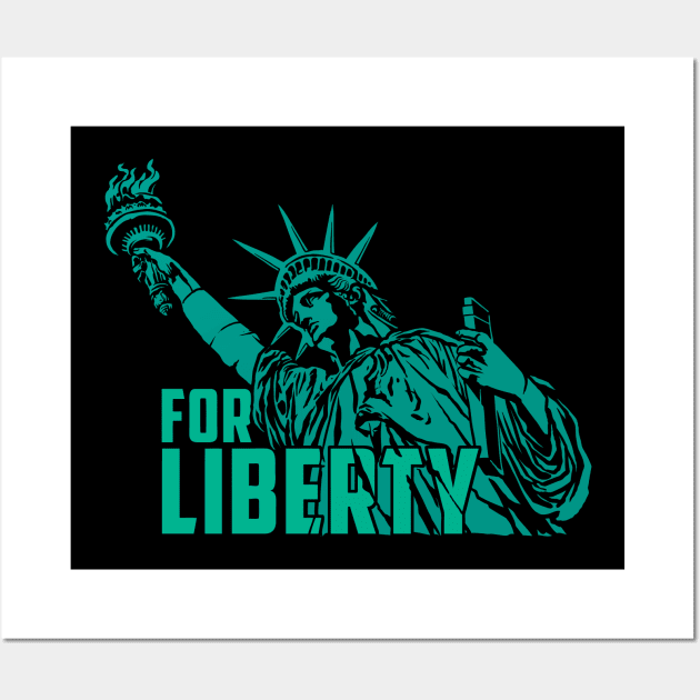 for liberty statue Wall Art by Mako Design 